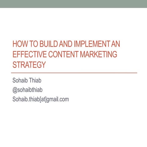 Content marketing strategy