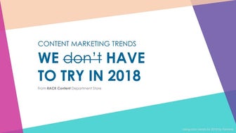 Content Marketing Trends 2018