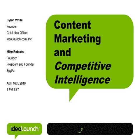 Digging Deep with Competitive Intelligence - April 2010