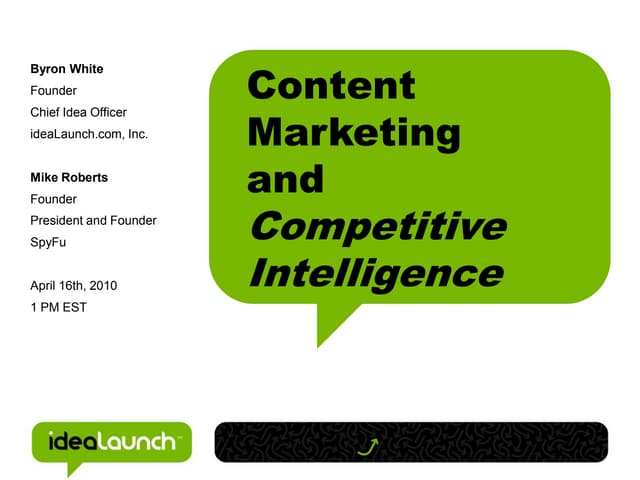 Digging Deep with Competitive Intelligence - April 2010