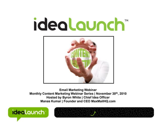Driving Email Marketing Results - November 2010