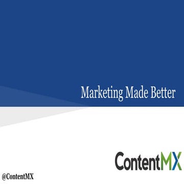 Content Marketing with ContentMX 