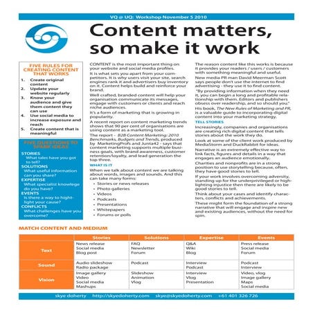 Content matters