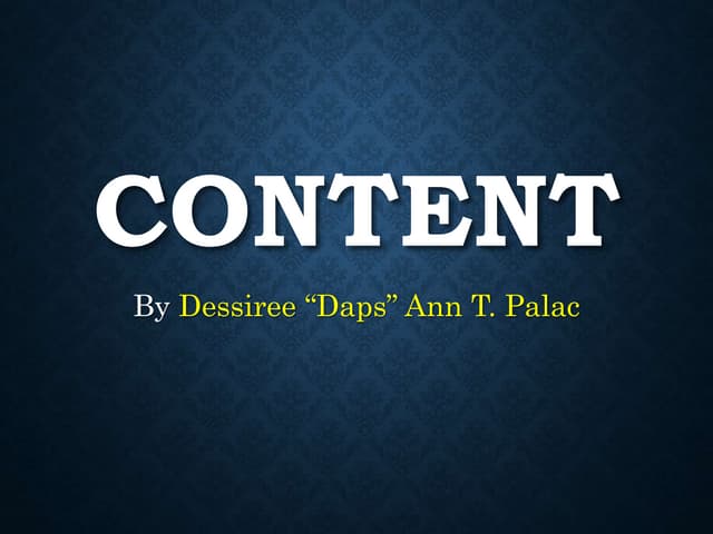 Content of MySQL