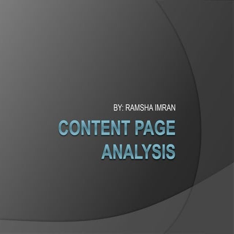 Magazine cover analysis | PPTX