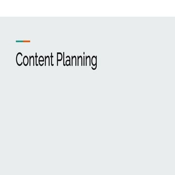 Content planning   the grid
