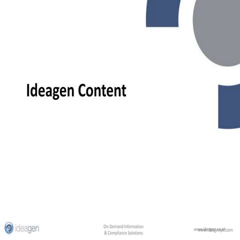 Ideagen Content Overview