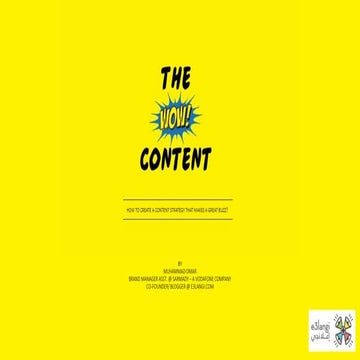 The WOW Content - How to create a content that makes a big buzz?