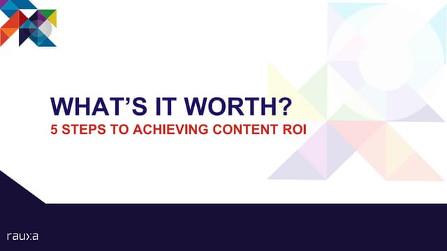 5 steps to optimizing your content for ROI