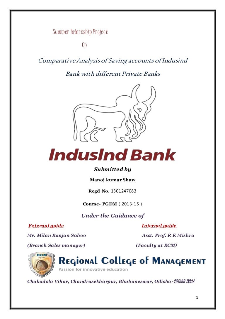 Comparative Analysis Of Saving Accounts Of Different Banks