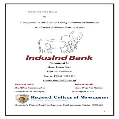 Comparative Analysis of Saving accounts of different Banks