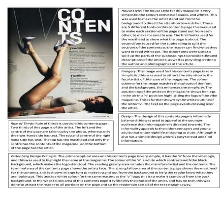 Magazine Contents Page Analysis | DOCX