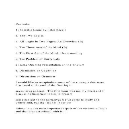Contents1) Socratic Logic by Peter Kreefta. The Two L.docx