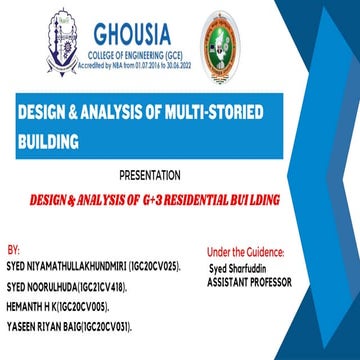 DESIGN AND ANALYSIS OF G+3 BUILDING SEMINAR