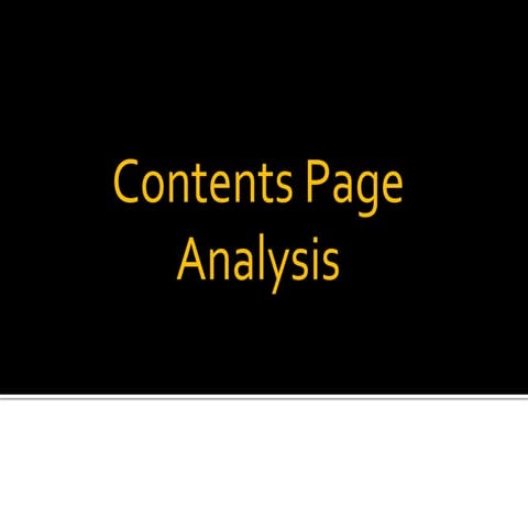 Contents analysis