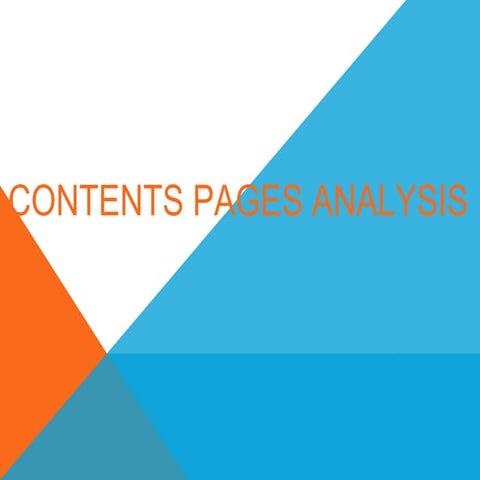 Music Magazine Analysis - Contents page | PPT