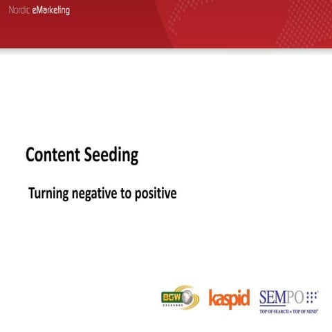 Content seeding