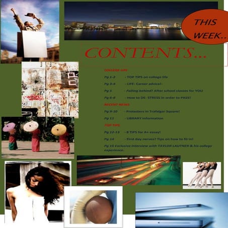 Contents Page- Preliminary Task