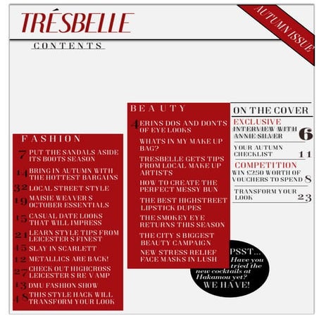Contents Page A2 Fashion and Beauty Magazine | DOCX