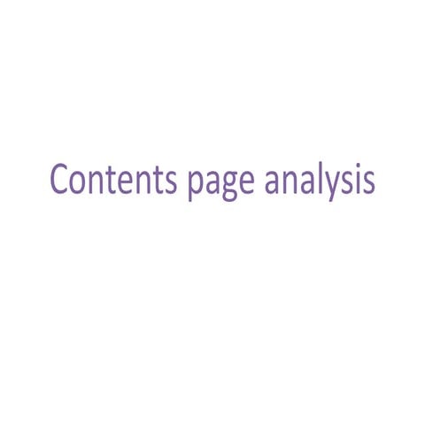Clash Magazine Contents Page Analysis | DOCX