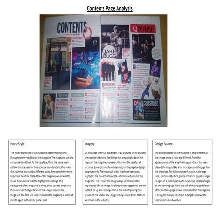 Q and mixmag contents page analysis | DOCX
