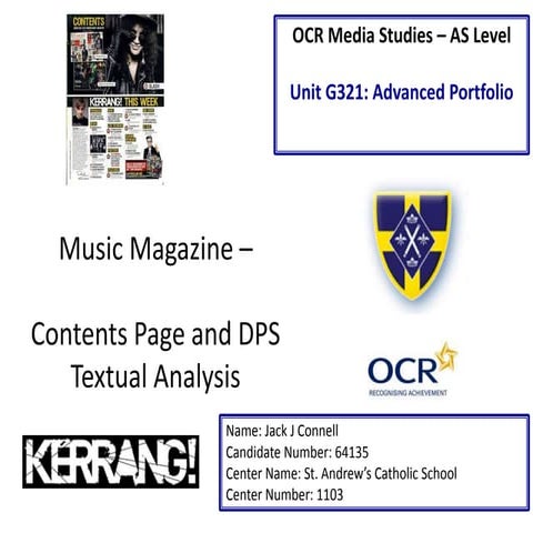 Contents Page and DPS Analysis