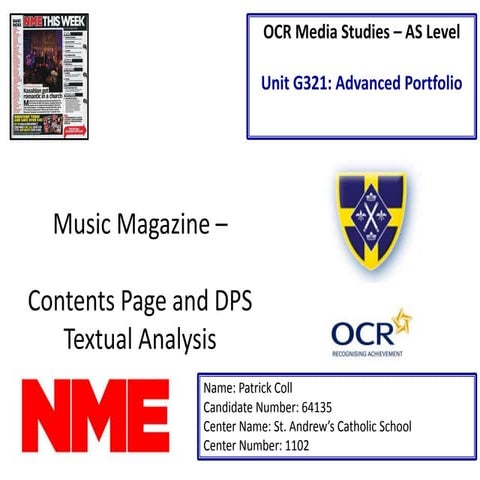 Contents page and dps marked