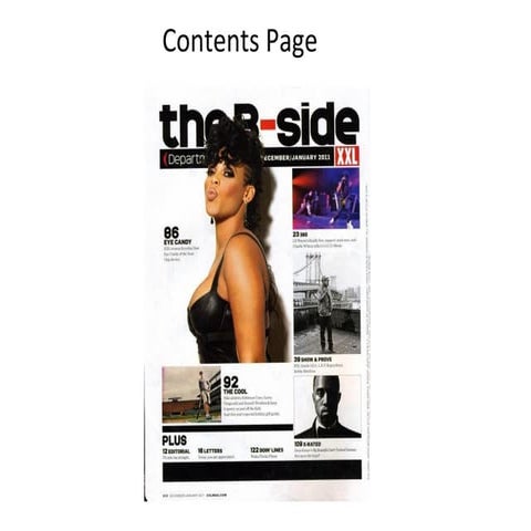 Thia ia my Contents page analysis