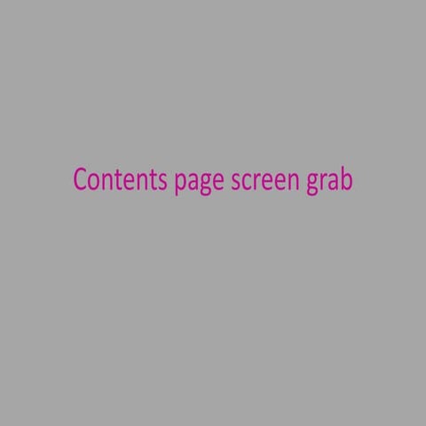 Contents page screen grab | PPTX