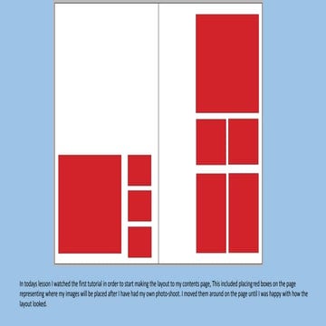 Contents page stages