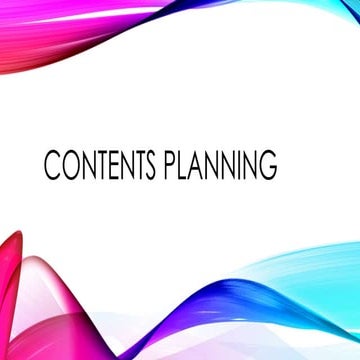 Contents planning