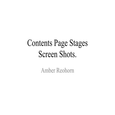 Contents stage screen shots
