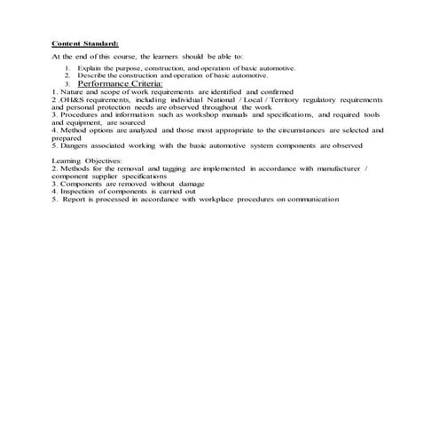 Content standard 1.3