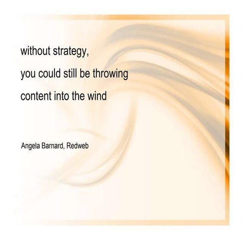 Without Strategy, You Could Still Be Throwing Content into the Wind