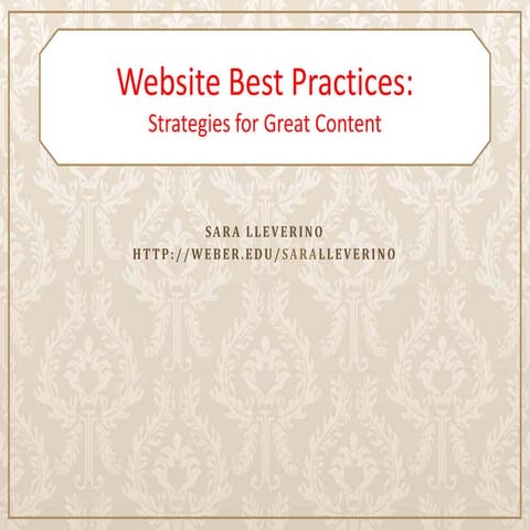 Strategies for Great Content