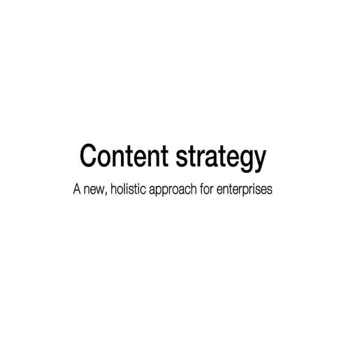 Content strategy - a better way