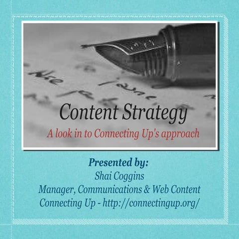 Content strategy: TSG webinar