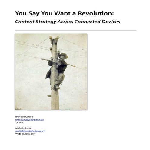 Content Strategy Across Connected Devices