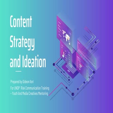 Content Strategy and Ideation 