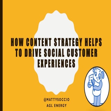 "How content strategy helps to drive customer experience."