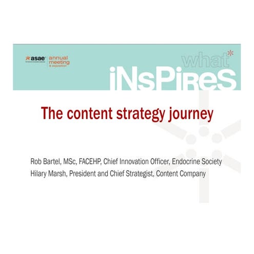 The content strategy journey