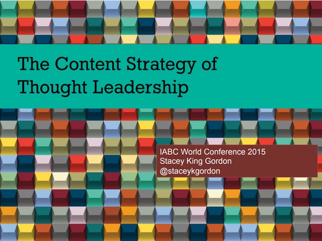 Content Strategy of Thought Leaders...