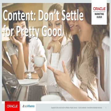 Content Creation: Do Not Settle for Pretty Good