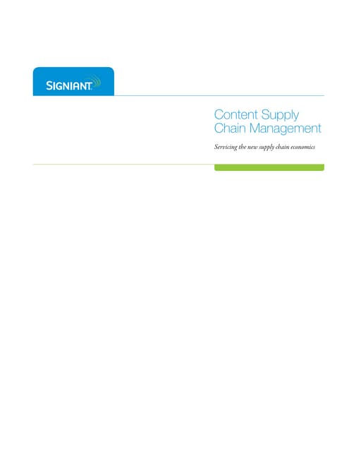 Content Supply Chain Management White Paper