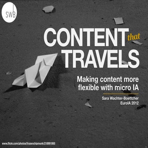 Content that Travels: Euro IA 2012