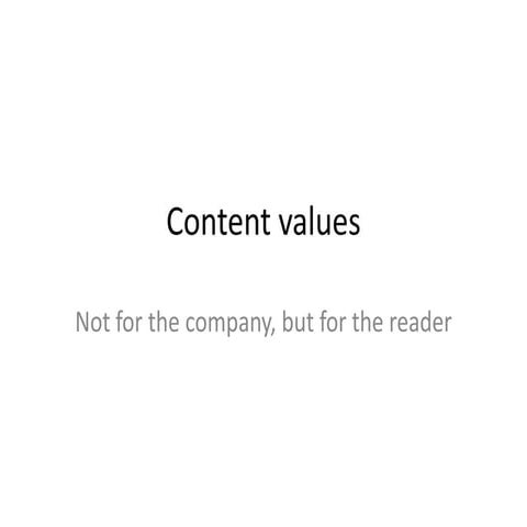 Content values