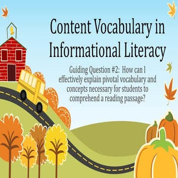 Content Vocabulary in Informational Literacy