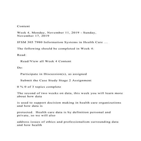 ContentWeek 4, Monday, November 11, 2019 - Sunday,Novemb.docx