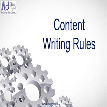 Best to write Content! Basic rules to content writing
