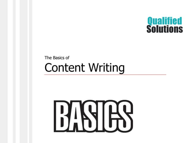 Ppt On Content Writing Pptx